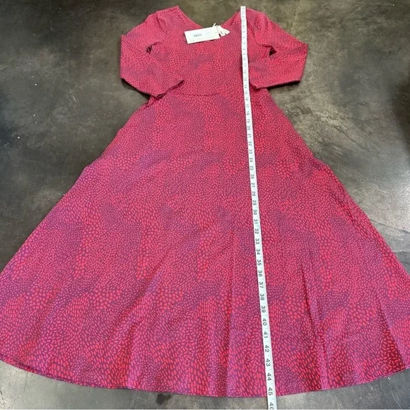 NWT Pact Organic Cotton Bland 3/4 Sleeve Modest Midi Length Party Dress - Picture 6 of 10